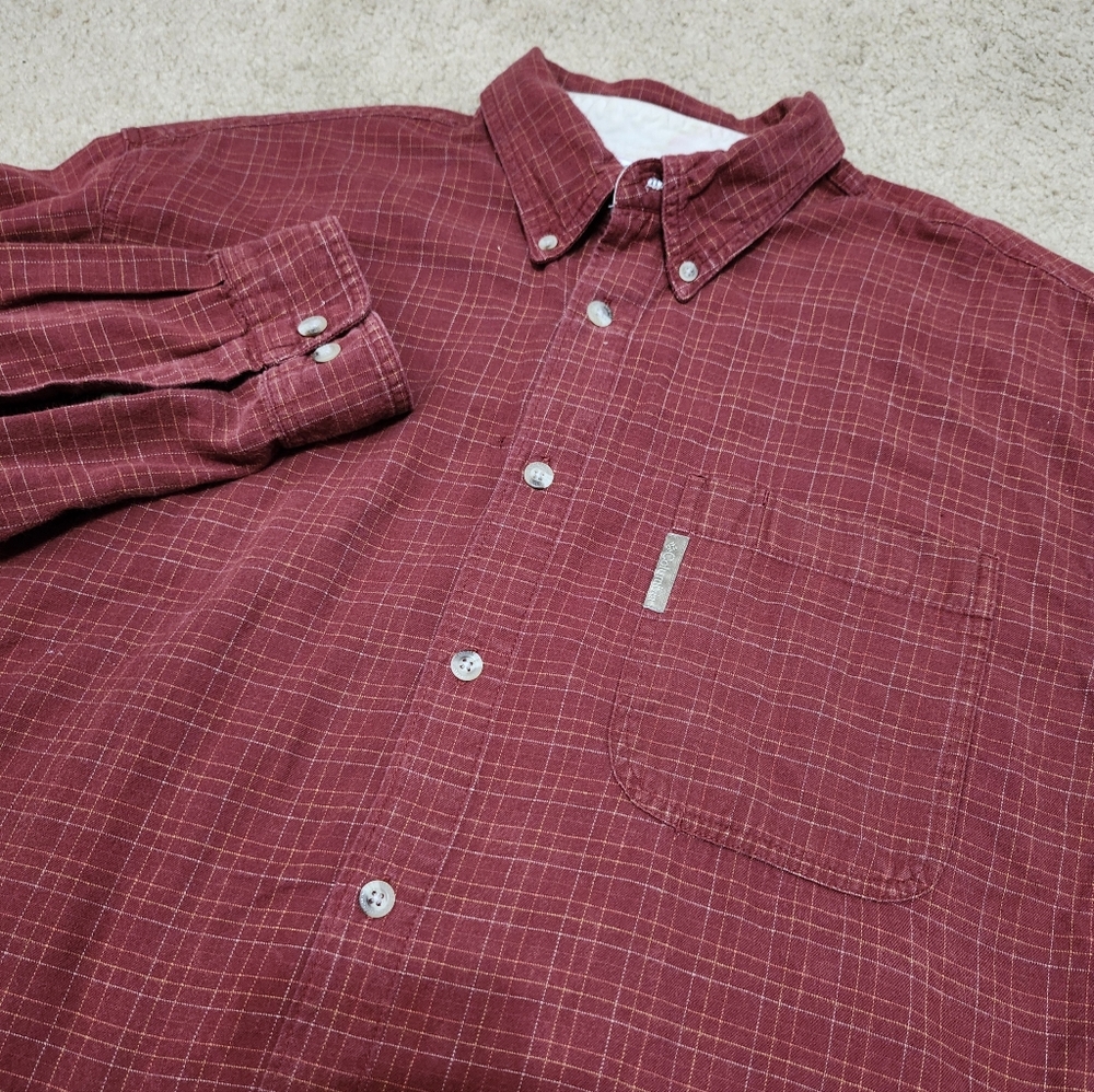 Columbia Men's Lightweight Flannel Long Sleeve Button-down Size‎ Large